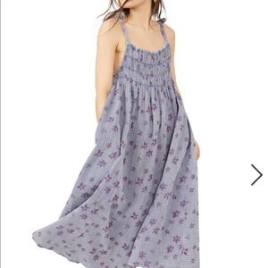 Free people azure dress blue size large NWT